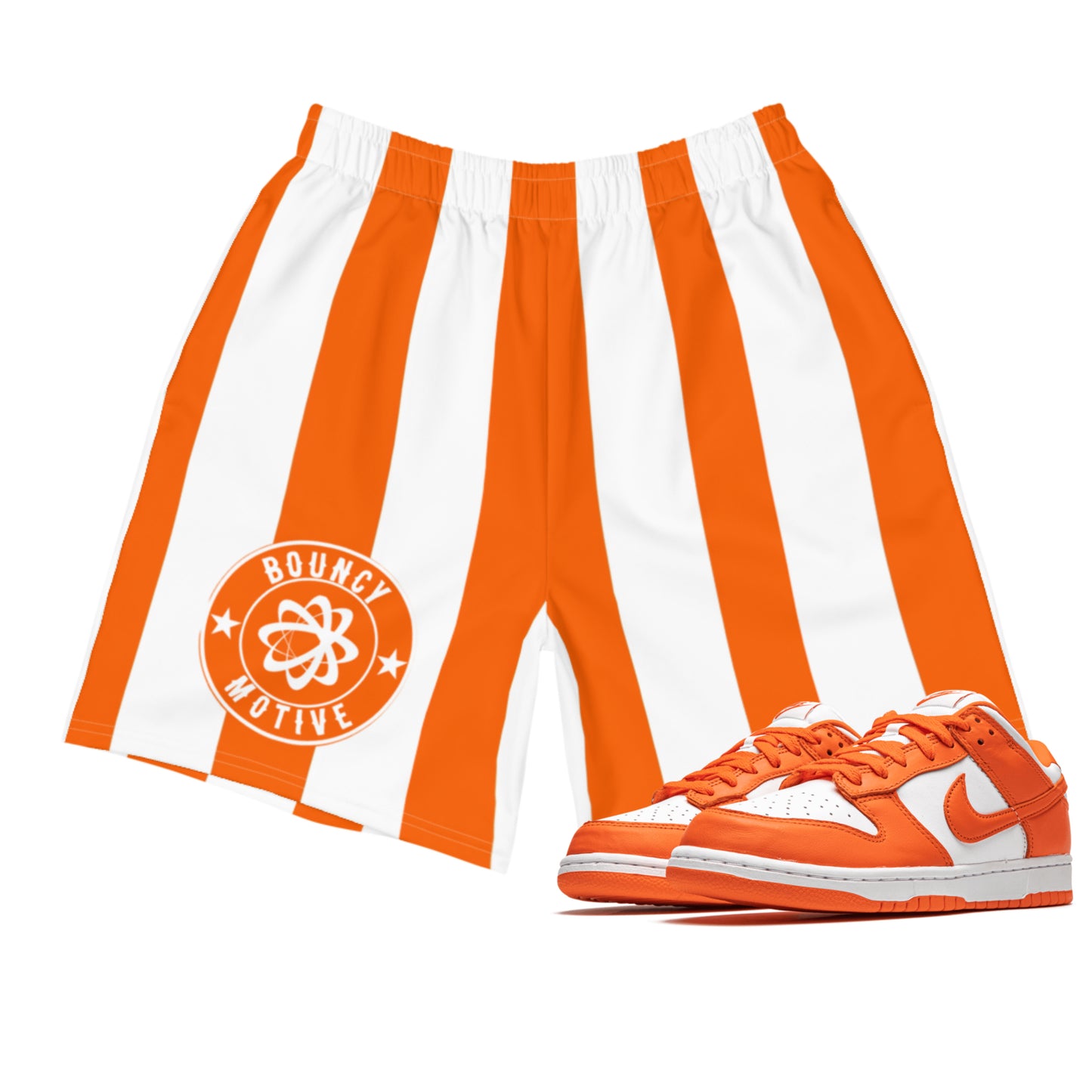 Orange Striped Shorts
