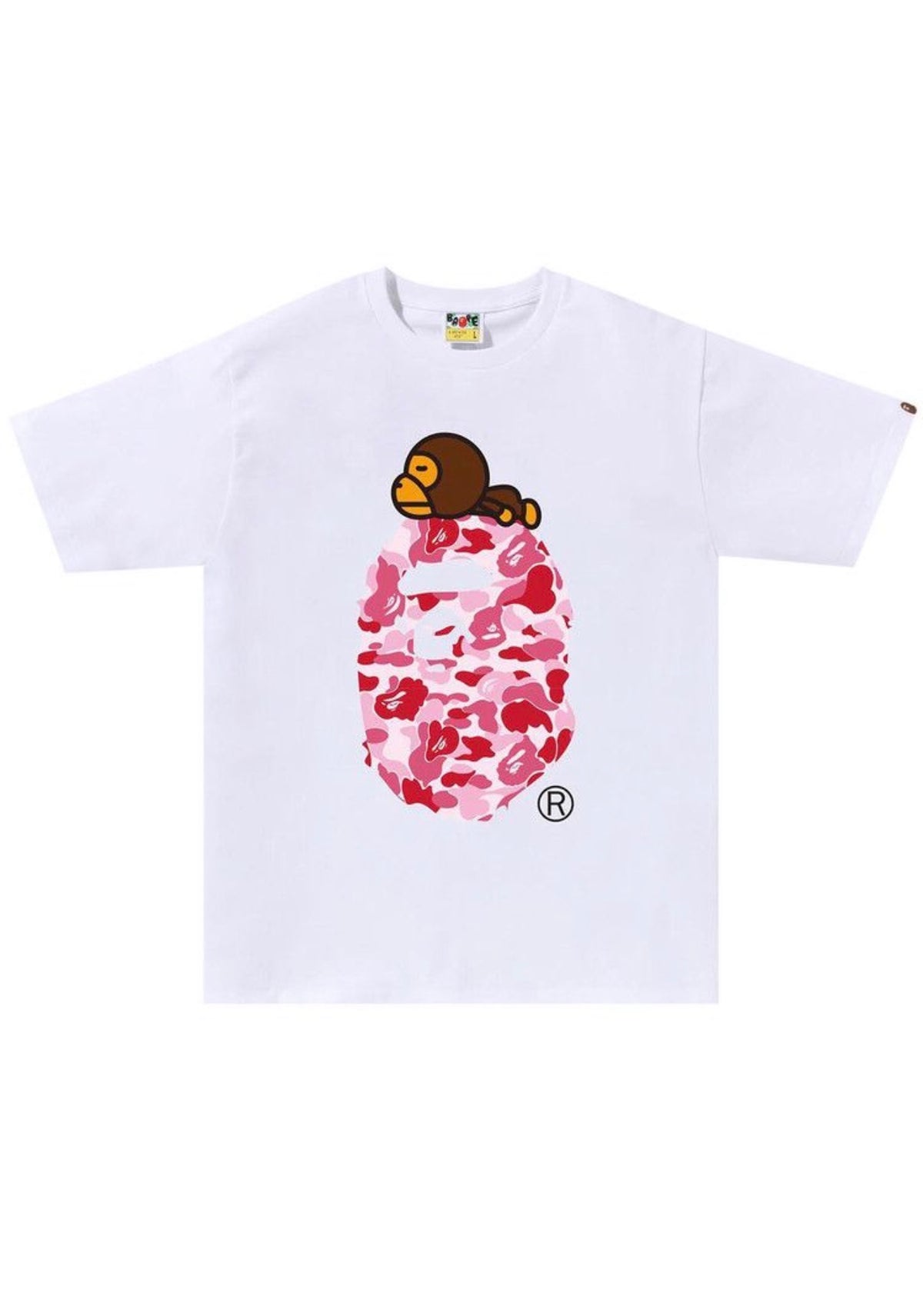 BAPE ABC Camo Milo Style # 2K30-110-004-WHITE-PINK