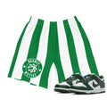 Green Striped Shorts