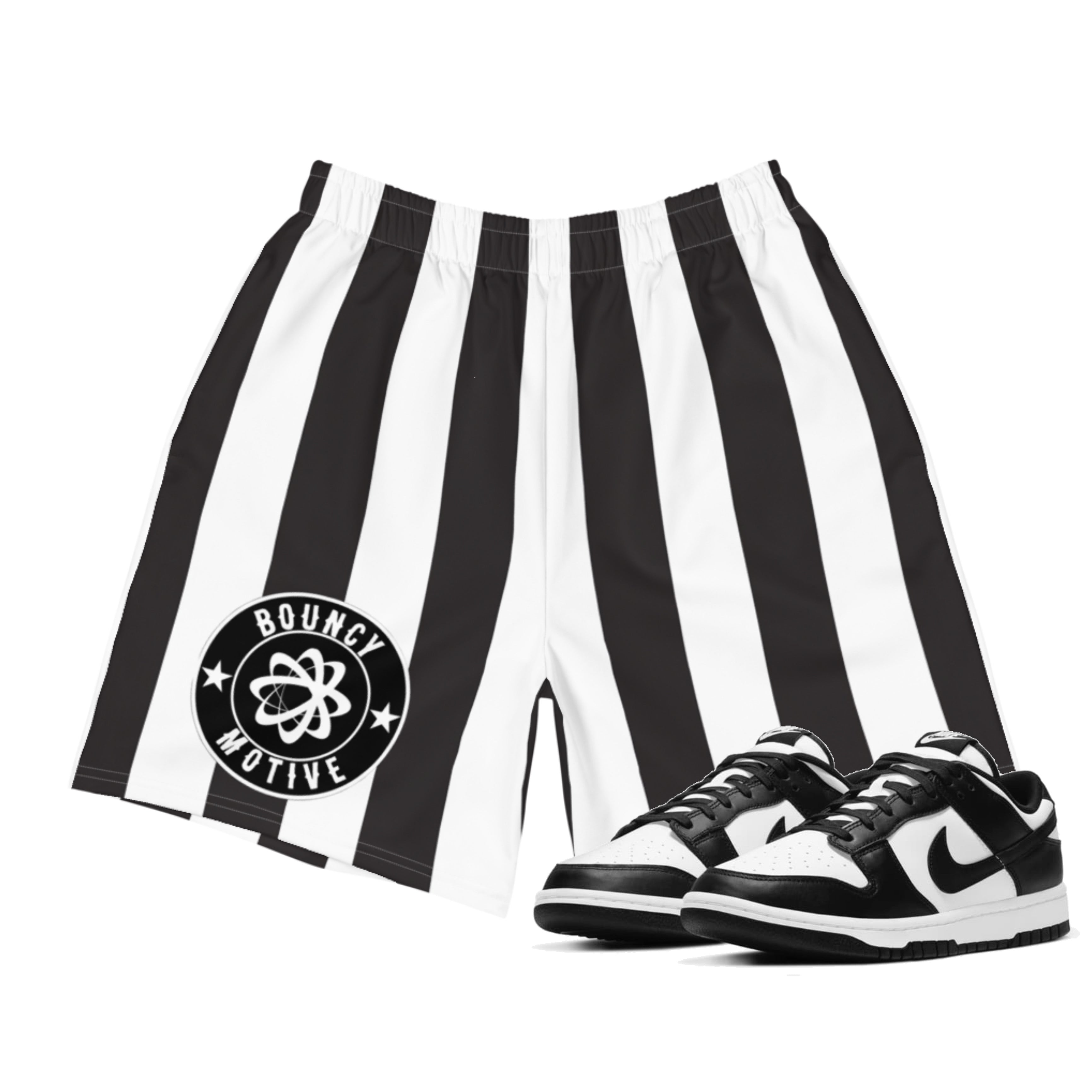 Black Striped Shorts